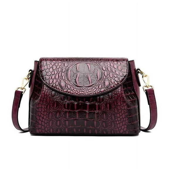 JUYGO Shoulder Bags for Women Head Layer Cowhide Crocodile Pattern Bag Female Designer Old Lady Mother Gift Crossbody Bag Vintage Tote