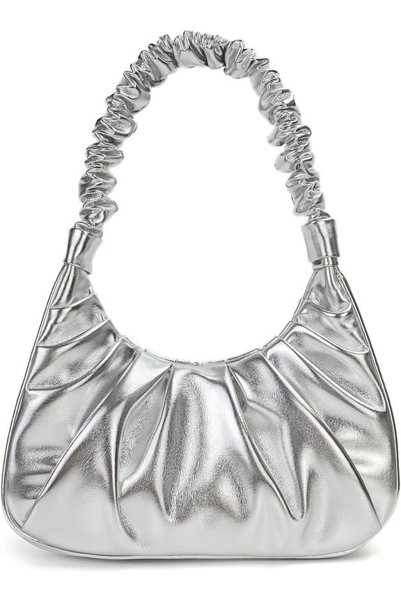 Shoulder Handbag for Women Fashion Ruched Shoulder Hand Purse Sofii Clutch Hobo Bag Trendy Purse for Lady