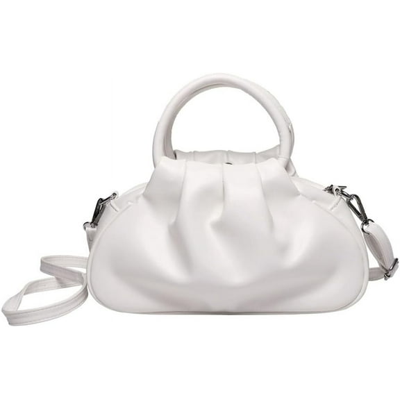JUYGO Slouchy PU Leather Cloud Bags Women Trendy Underarm Crescent Shoulder Bag Cute Satchel Crossbody Purse Tote Handbag