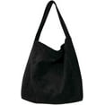 thumbnail image 1 of JUYGO Slouchy Suede Bags Women Crescent Satchels Shoulder Bag Crossbody Purse Corduroy Top-handle College Tote Handbag, 1 of 4