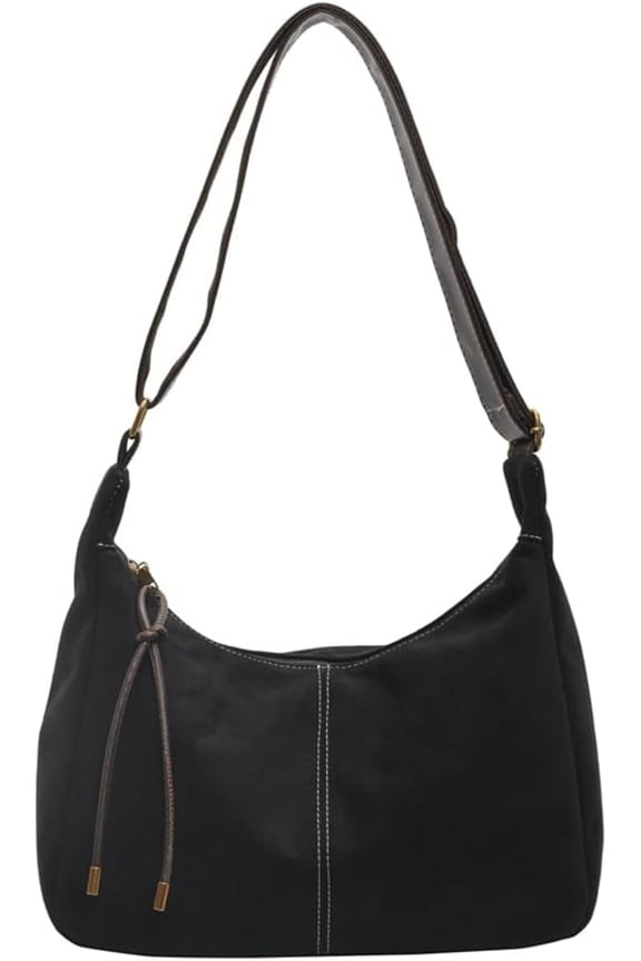 Slouchy Suede Shoulder Bag for Women Large Soft Totes Working Purse Handbag Dumpling Crossbody Satchel with Zipper