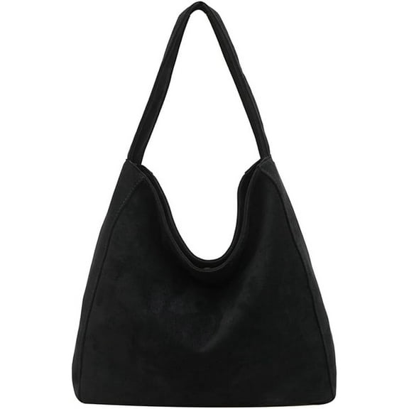 JUYGO Slouchy Suede Tote Bag Women Trendy Corduroy Boho Satchels Shoulder Bag Crossbody Purse Travel Top-handle Tote Handbag