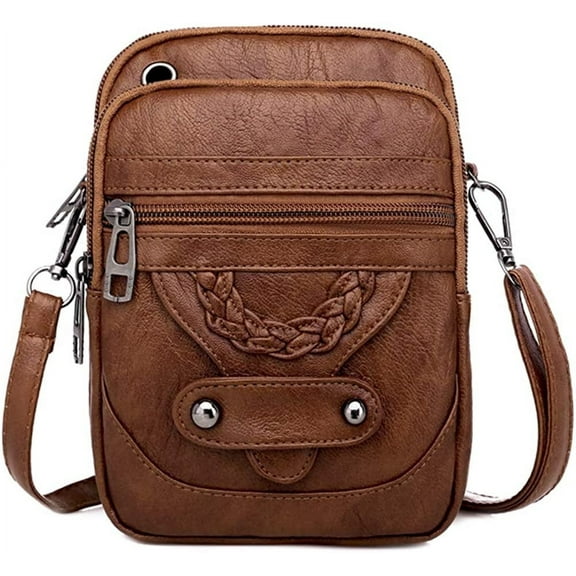 JUYGO Small Crossbody Bag Cell Phone Purse Wallet with Multiple Compartments, Soft PU Leather Small Wallet Phone Bag Shoulder Bag