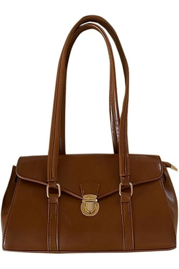 Small Shoulder Bags for Women Retro Satchel Purse PU Leather Underarm Tote Handbags Cute Square Bag