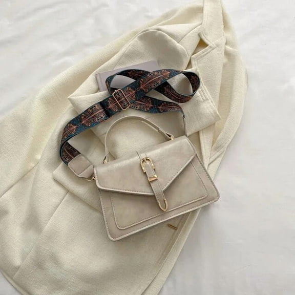 JUYGO Small Womens Bag Trend Vintage Travel Wide Shoulder Strap Purse Luxury Designer Handbag Bolsas Bags Tote Female Messenger