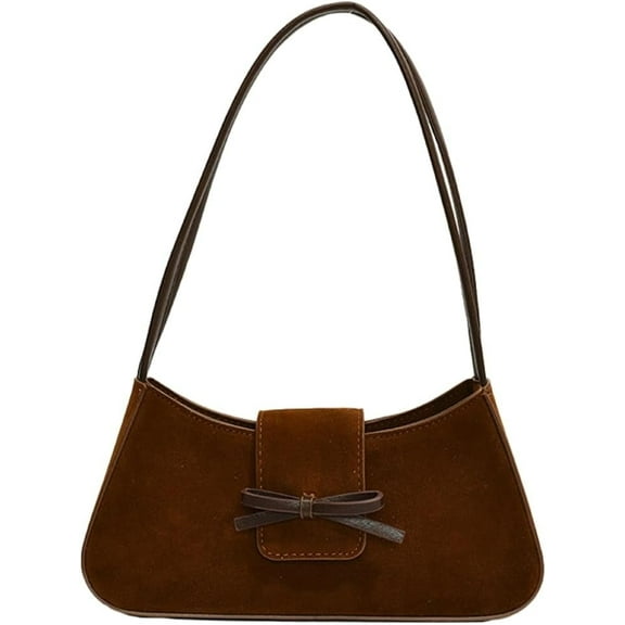 JUYGO Suede Purse Handbag Evening Bag for Women Crescent Satchels Shoulder Bag Crossbody Purse Top-handle Tote Party Shopping