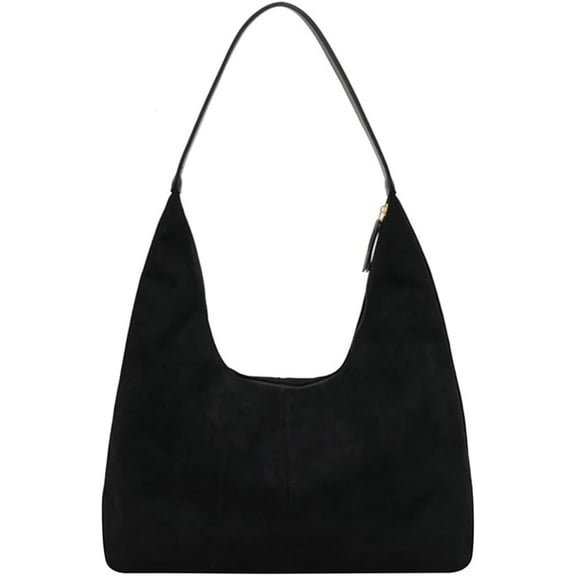 JUYGO Suede Tote Bag for Women Shoulder Bag Retro Handbags Soft Satchel Stylish Large Two-piece Purse Work Travel