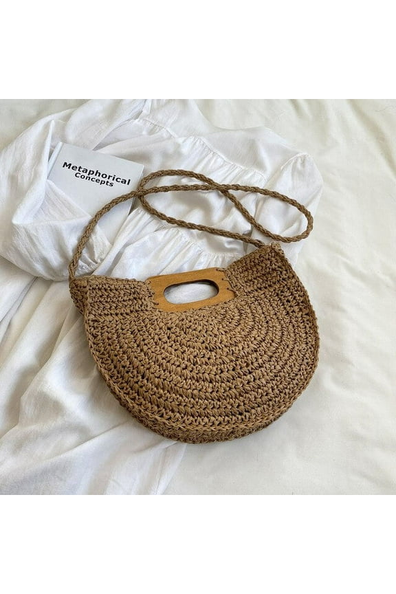 Summer Straw Handbags For Women Handmade Travel Seaside Beach Bag Designer New Handle Tote Bag Shopping Shoulder Bag Bolsa