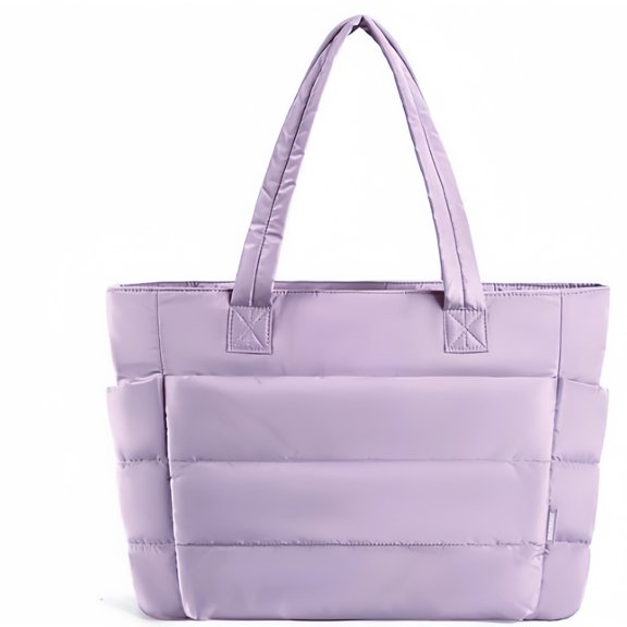 JUYGO Tote Bag for Women Lightweight Puffy Tote Bag with Compartments Lightweight zipper Bags Large Work Bag Quilted Travel Puffy Shoulder Handbag
