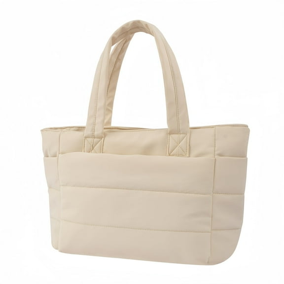 JUYGO Tote Bag for Women Lightweight Puffy Tote Bag with Compartments Lightweight zipper Bags Large Work Bag Quilted Travel Puffy Shoulder Handbag