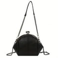 thumbnail image 1 of JUYGO Vintage Kiss lock crossbody bag-timeless retro charm, adjustable chain shoulder strap, premium PU leather, spacious hobo design, multifunctional handbag with built-in wallet-designed for women, 1 of 9