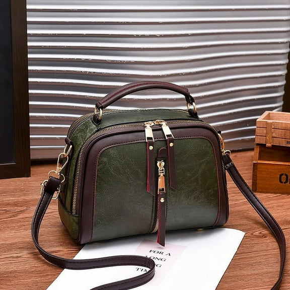 JUYGO Vintage Small Crossbody Shoulder Bag for Women Designer Top-handle Handbags Purse Female PU Leather Messenger Bag Totes