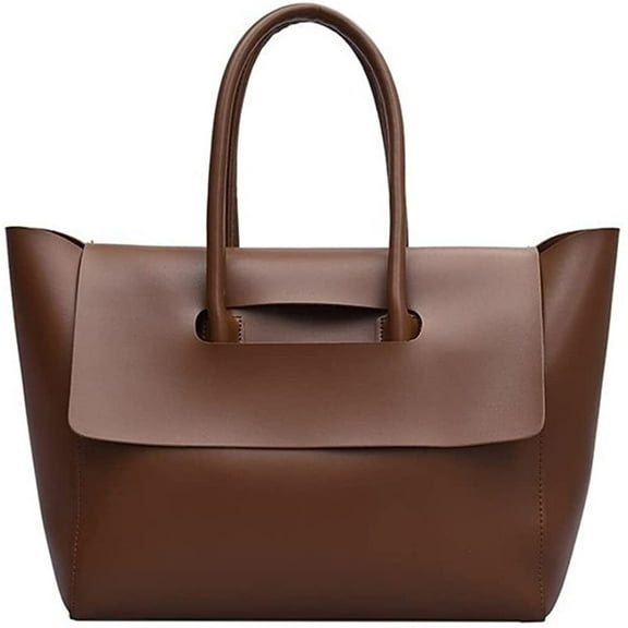 JUYGO Vintage Tote Handbag for Women Lady Fashion Large Vegan Leather Shoulder Bag