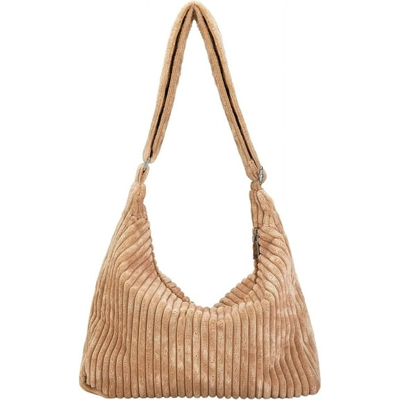 JUYGO Women Corduroy Bag Adjustable Strap Shoulder Bag Crossbody Bag Casual Purse Tote Bag Handbag