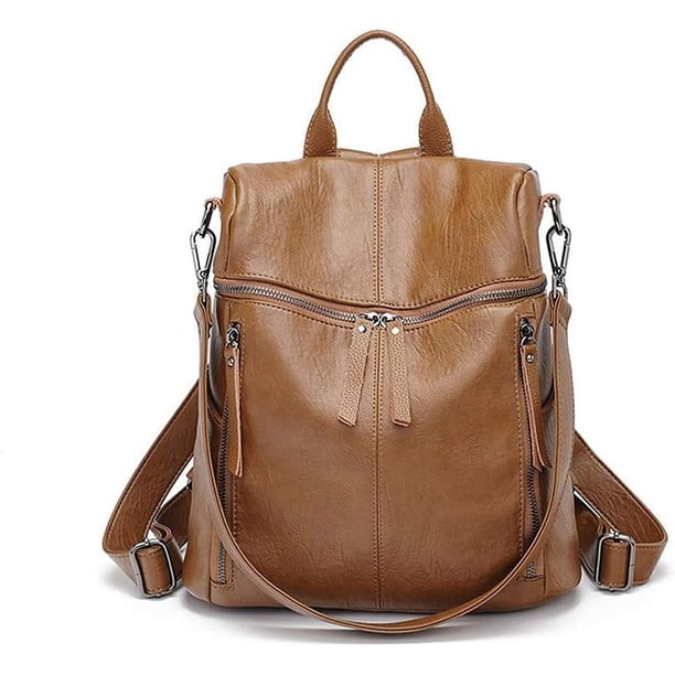 designer brown leather backpack Womens Mini Bag Purse Backpacks for Women ROCKCOW Handmade Leather Travel Backpack Mens Designer Leather Backpack Womens
