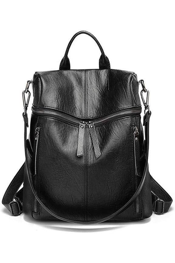 Women Designer PU Leather Backpack Lightweight Anti-theft Rucksack Travel Daypack Shoulder Bags