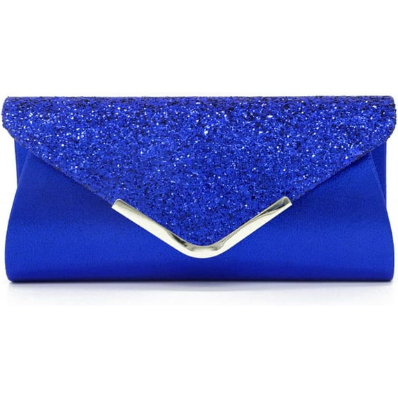 JUYGO Women Envelope Clutch Bag Sequins Evening Bag Shiny Handbag with Detachable Chain Bridal Wedding Purse