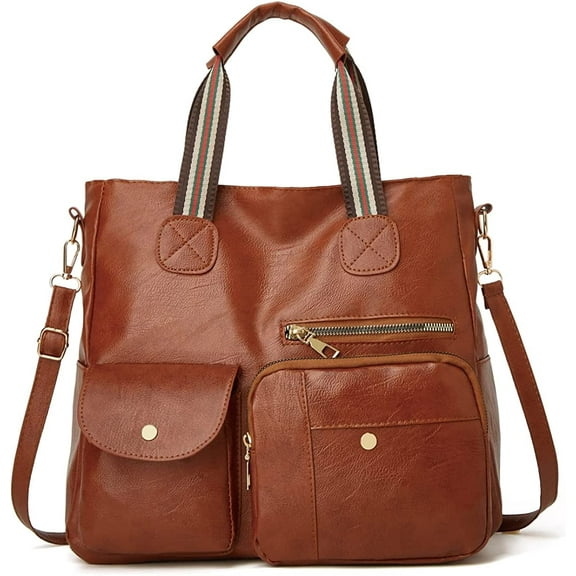 JUYGO Women Fashion Handbags Satchel Purse PU Leather Shoulder Bag Corssbody Bag Tote for Work School Travel