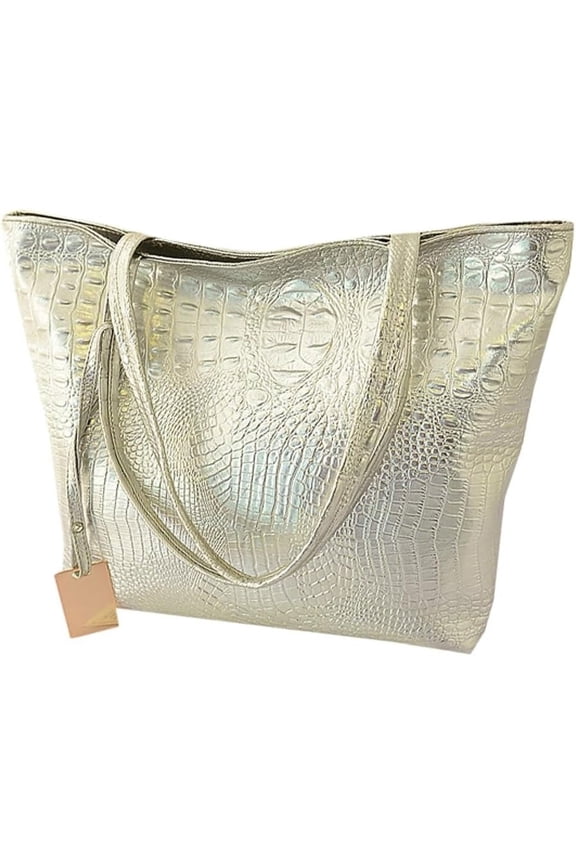 Women' Hobo Bag PU Leather Shouder Bag Large Handbag Totes Fashion Top Handle Purse with Crocodile Pattern