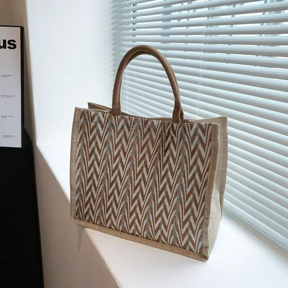 JUYGO Women Large Capacity Linen Shopper Totes Lady Fashion Shoulder Bag Summer Beach Bags Casual Travel Luxury Design Handbags Purse