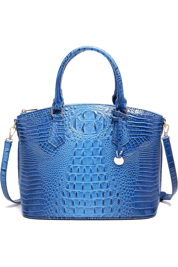 Women Purse Satchel Bag Long Crossbody Classy Tote Bag Top Handle Vegan Leather Ladies Handbags Embossed Pattern