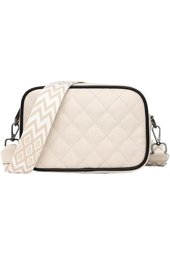 Women Quilted Crossbody Bag PU Leather Shoulder Bag Camera Purse Square Snapshot Bag Satchel Bag