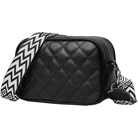JUYGO Women Quilted Crossbody Bag PU Leather Shoulder Bag Camera Purse Square Snapshot Bag Satchel Bag