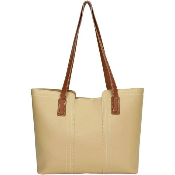 JUYGO Women Retro Solid PU Leather Shoulder Bag Large Lightweight Fashion Totes Hobo Bags Satchel