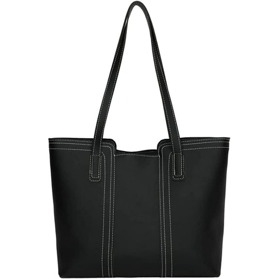 JUYGO Women Retro Solid PU Leather Shoulder Bag Large Lightweight Fashion Totes Hobo Bags Satchel