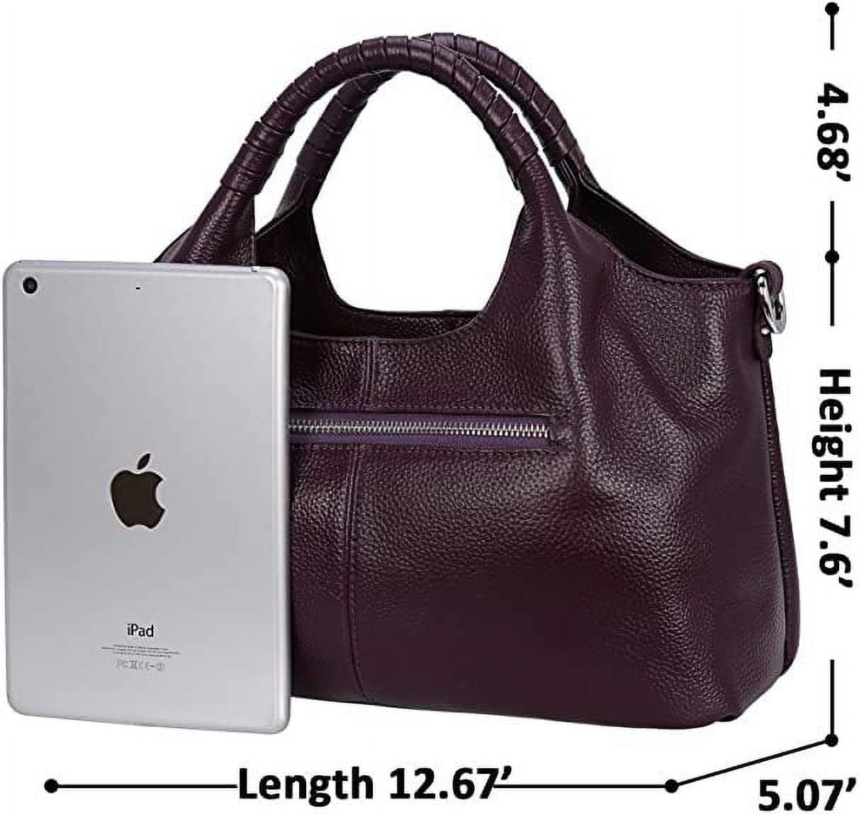 JUYGO Women Satchels Genuine Leather Top Handle Handbags Work Tote Shoulder Bags Crossbody Purses