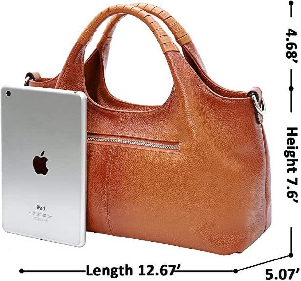 JUYGO Women Satchels Genuine Leather Top Handle Handbags Work Tote Shoulder Bags Crossbody Purses