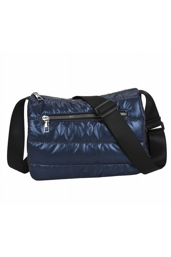Women Shoulder Messenger Bag Winter New Designer Nylon Cotton Warm Crossbody Bag Down Quilted Tote Purse Handbag Bolsa Feminina