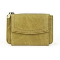 thumbnail image 1 of JUYGO Women's Coin Purse Genuine Leather Mini Pouch Change Wallet RFID Trifold ID Case Holder for Lipstick Keys, 1 of 7