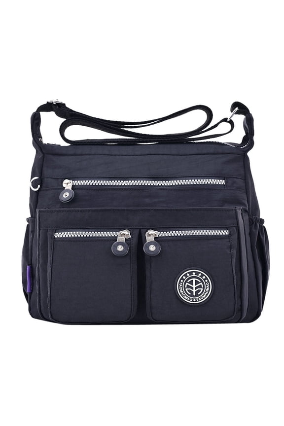 Women's Fashion Solid Color Nylon Crossbody Bag for Women with Anti theft RFID Pocket Waterproof Shoulder Bag Travel Purses and Handbag