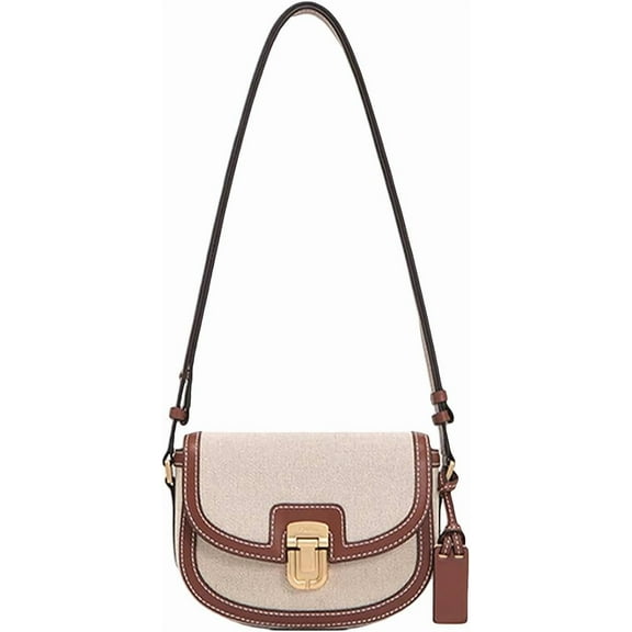 JUYGO Women's Leather Saddle Bag Casual Shoulder Bags Vintage Crossbody Purse