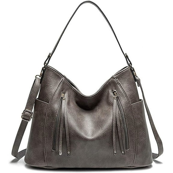 JUYGO Women’s PU Soft Leather Handbag Designer Tassel Shoulder Tote Bag Top Handle Bags