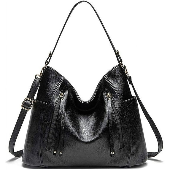 JUYGO Women’s PU Soft Leather Handbag Designer Tassel Shoulder Tote Bag Top Handle Bags