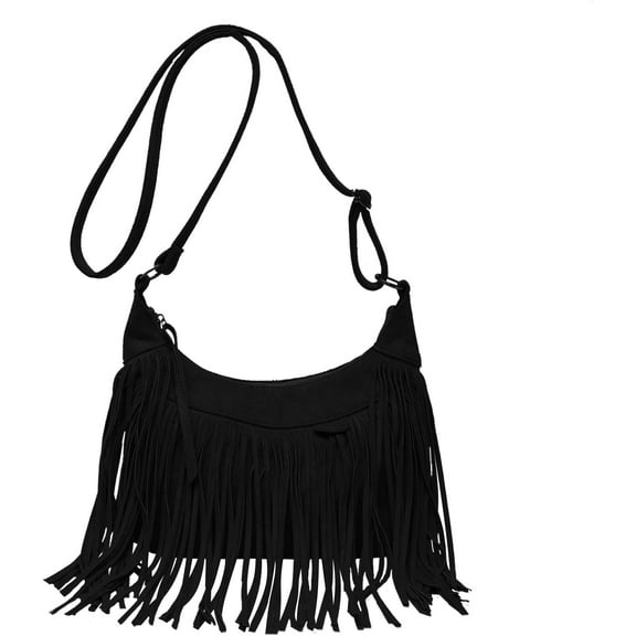 JUYGO Women’s Tassel Faux Suede Leather Hobo Cross Body Chain Shoulder Bag Satchel
