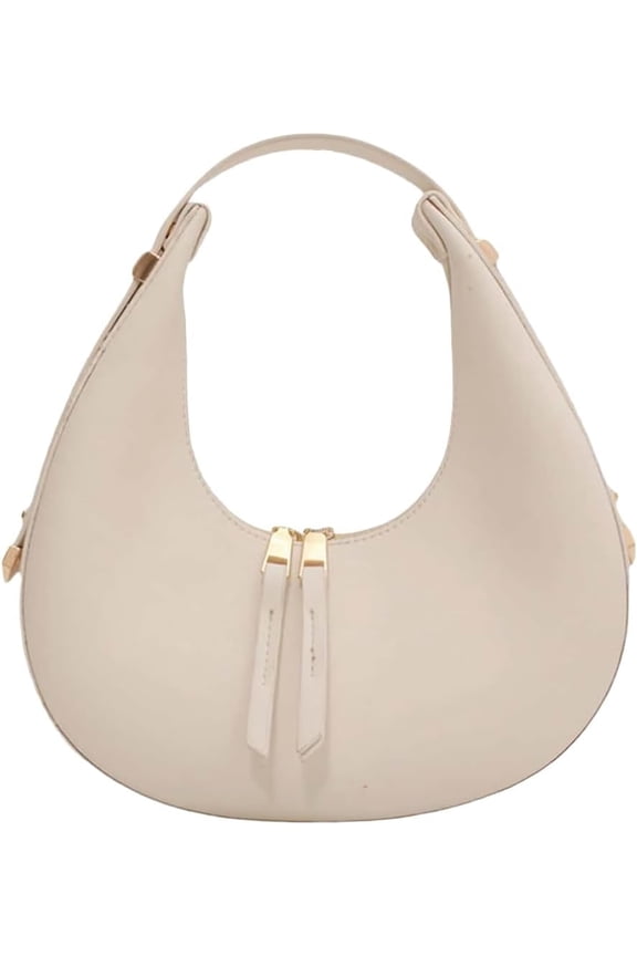 Women's Top Handle Handbag Leather Shoulder Bag Dumpling Clutch Purse