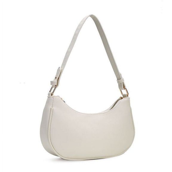JUYGO Womens Bag High-end Western Style Shoulder Handbag Summer New Contrast Color Crescent Saddle Bag