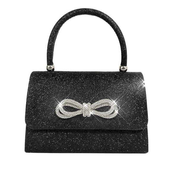 JUYGO Womens Evening Bag Sparkly Bow Clutch Purse Wedding Party Purses Glitter Rhinestone Cocktail Prom Handbags