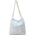 thumbnail image 1 of JUYGO Womens Fashion Shoulder Bag Y2k Sparkly Glitter Sequin Purse Large Totes Top Handle Satchel with Chain Party, 1 of 7