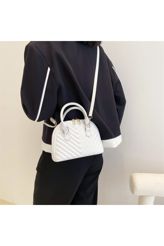 Womens Purses and Handbags Shoulder Bag Ladies Designer Satchel Messenger Tote Fashion Solid Color Leather Versatile Handbag Double Zipper Adjustable Strap Crossbody Bags