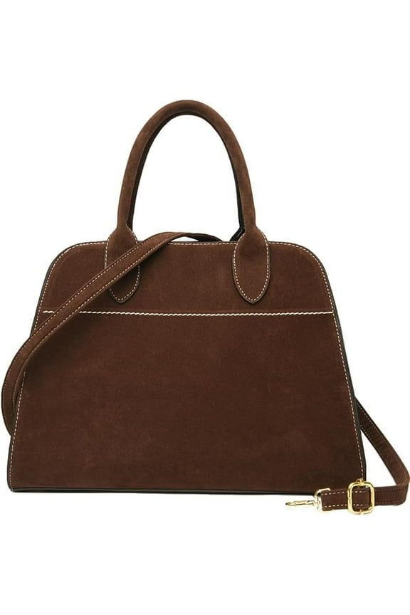 Womens Suede Tote Bag Faux Leather Shoulder Crossbody Purse Vintage Large Top Handle Satchels Fashion Work Handbag