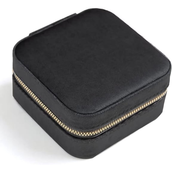 JUYGO Womens Travel Jewelry Boxes Mini Velvet Jewelry Storage Case Portable Jewelry Organizer Boxes with Mirror