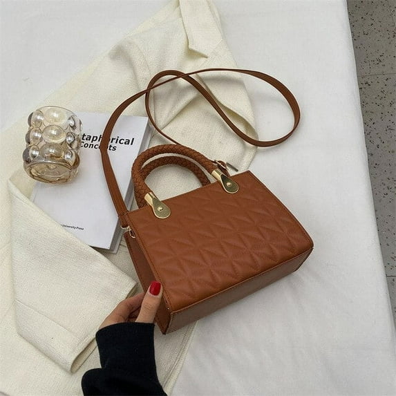 JUYGO Woven Handle Luxury Designer Handbag Quilted Female Bag Small Vintage Crossbody Bags Tote Womens Trend Shoulder