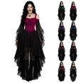 thumbnail image 1 of JUjie Halloween Women's Witch Dress Cosplay Fall Y2K Off Shoulder Lace Up Mesh A Line Party Birthday Prom Short Dresses for Halloween Cosplay, 1 of 6
