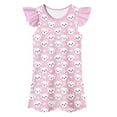 thumbnail image 1 of JUoaLXG Juniors Girls Casual Dresses Cartoon Cat Print Crew Neck Fly Sleeve Princess Gown Cute DressBeachwear ,Pink,6-7 Years, 1 of 2