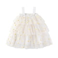 thumbnail image 1 of JUoaLXG Toddler Girls Casual Dresses Summer Mesh Strappy Square Collar Sleeveless Party Tiered Dance Party Tutu Sundress Beachwear,White,3-4 Years, 1 of 4