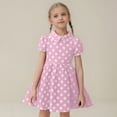 thumbnail image 1 of JUoaLXG Toddler Girls Casual Dresses Summer Party Sleeveless Gown Kid Dots Print Floral Children Princess Dress Outwear,Pink,9-10 Years, 1 of 8